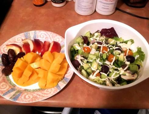 salad n fruit dinner